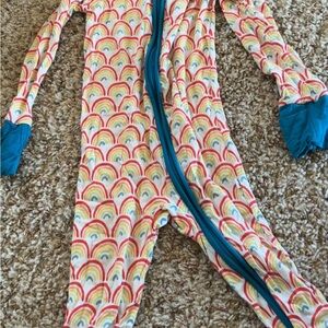 Little Sleepies rainbow romper